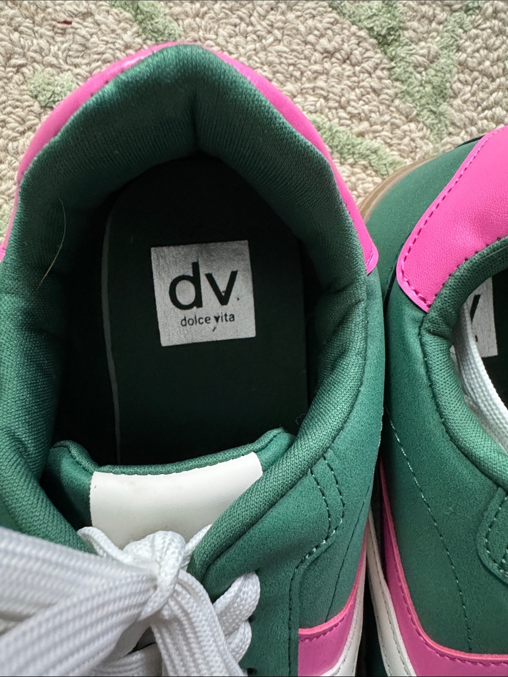 Dolce Vita Sybela green pink and white sneaker trainers 8.5 - Picture 7 of 7